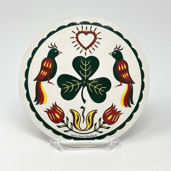 Jacob Zook’s Pennsylvania Dutch Hex Sign 7.5" 8” Birds Luck Of The Irish - Picture 1 of 4